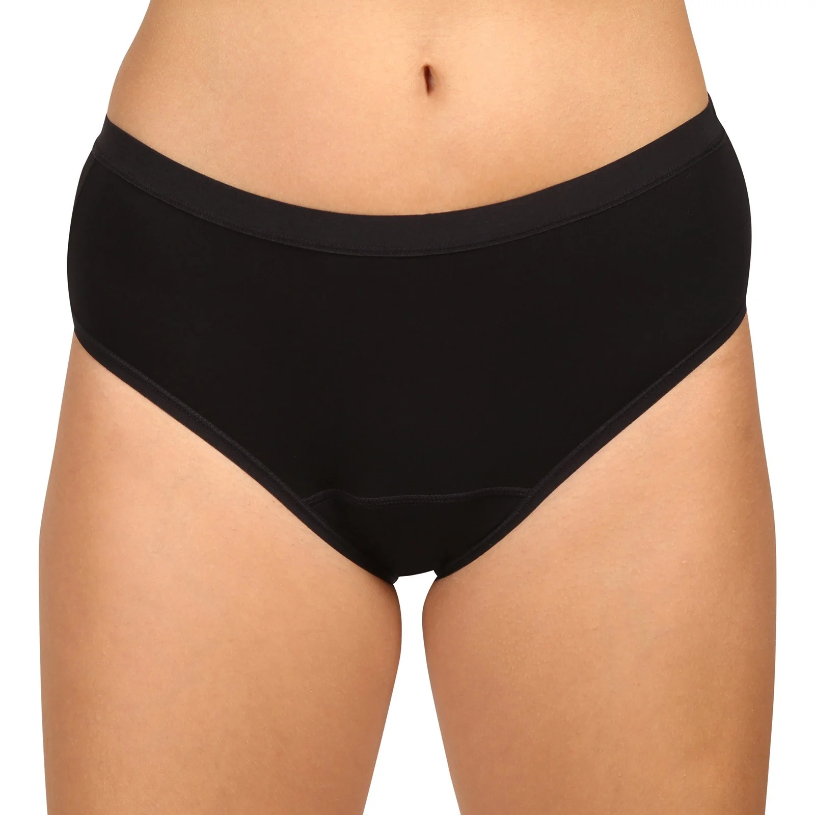 Menštruačné nohavičky čierne Cotton Midi Brief (LLUWCPMI) S