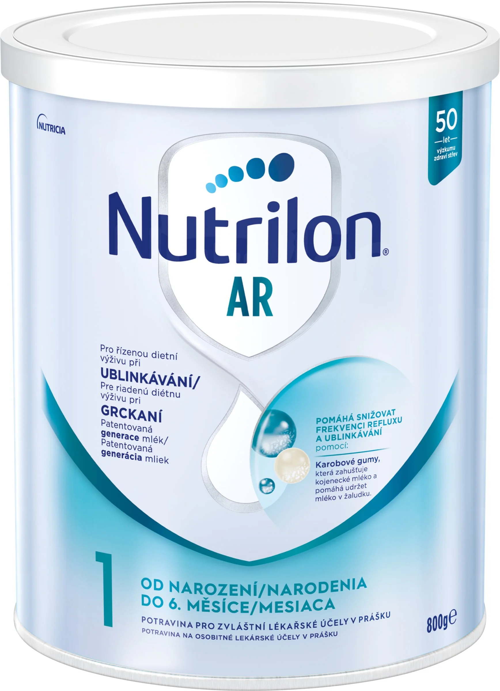 Nutrilon 1 AR 1×800 g, mliečna výživa, od narodenia