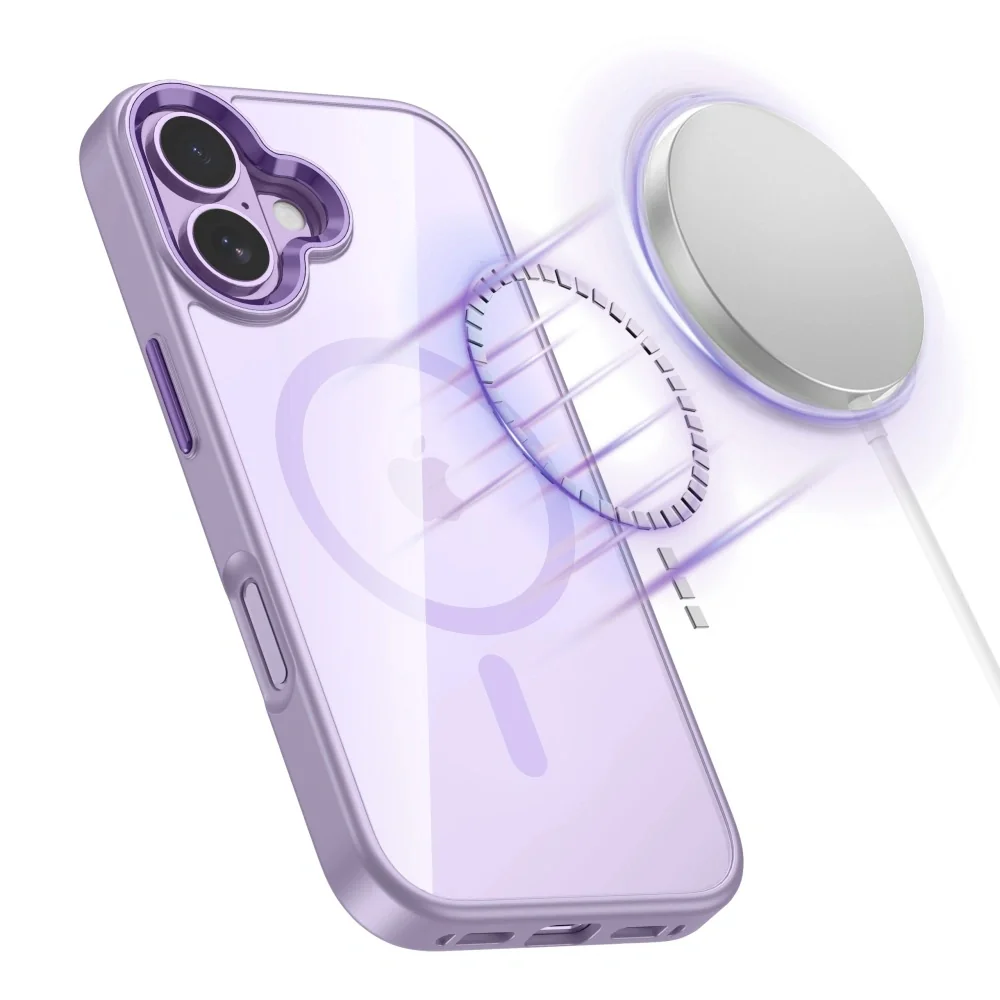 Tech-Protect MagMat MagSafe kryt na iPhone 17, fialový/priesvitný