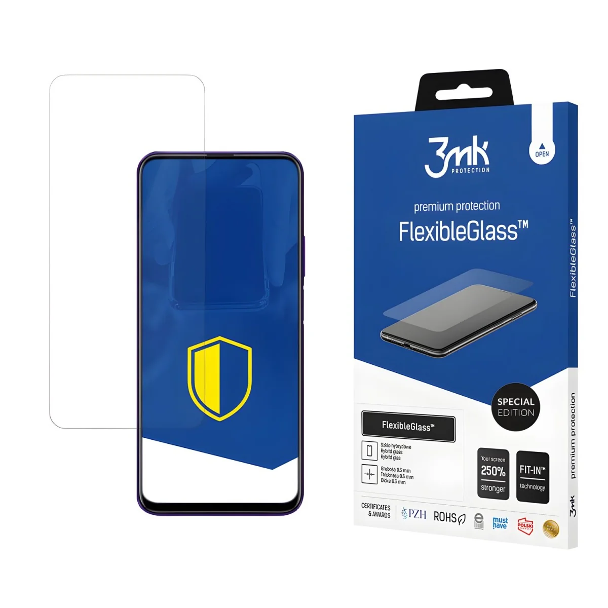 Ochranné hybridné sklo 3mk FlexibleGlass Transparentná, 1 ks