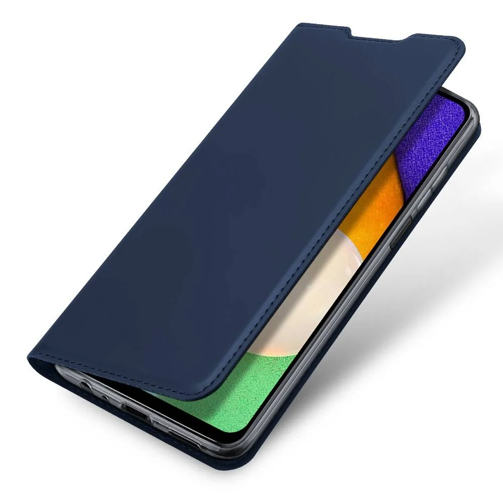 DUX DUCIS Skin Pro knižkové kožené puzdro na Samsung Galaxy A03S, modré é