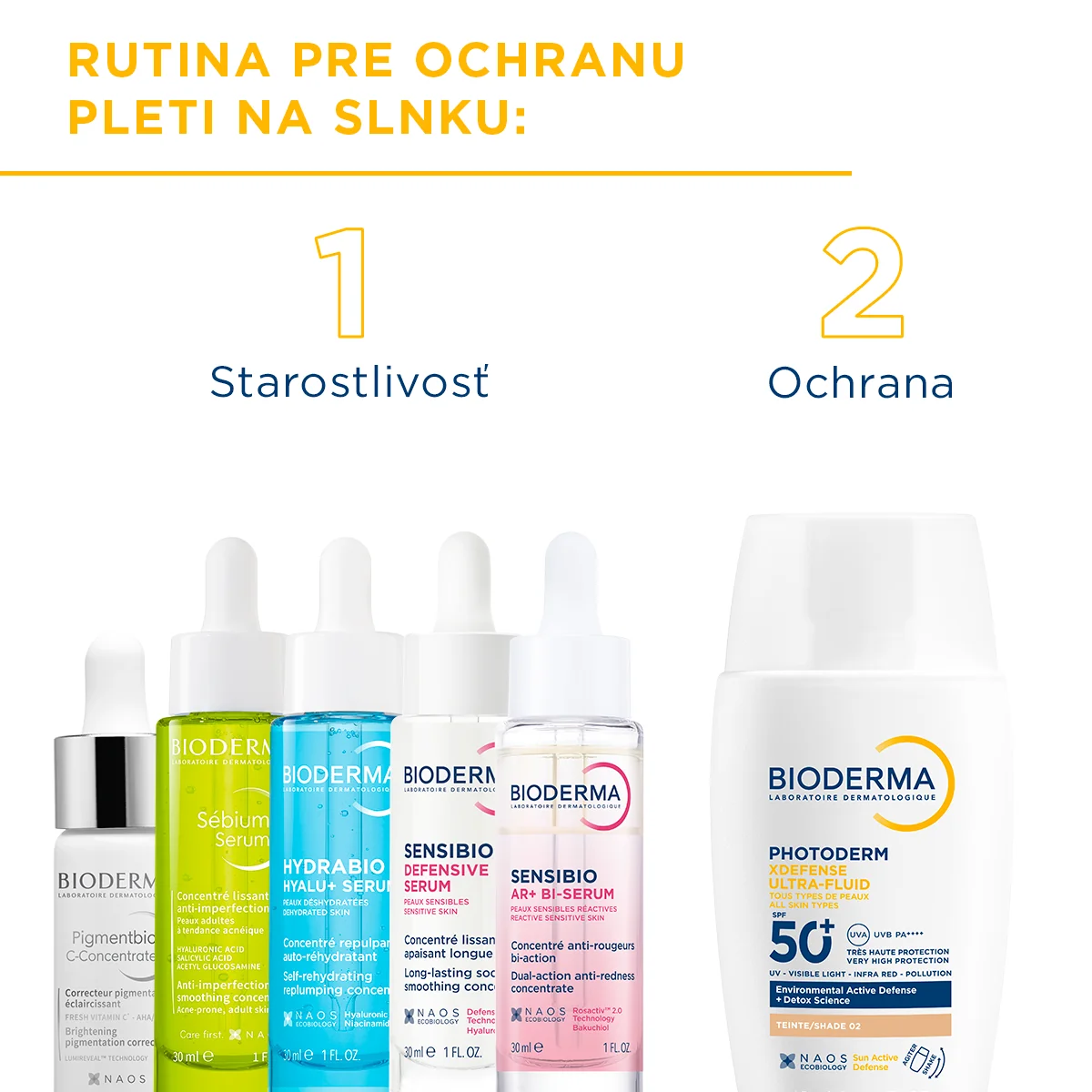 BIODERMA Photoderm XDefense tónovaná ultrafluidná ochrana SPF 50+ svetlá 1×40 ml, ultrafluidná ochrana na tvár