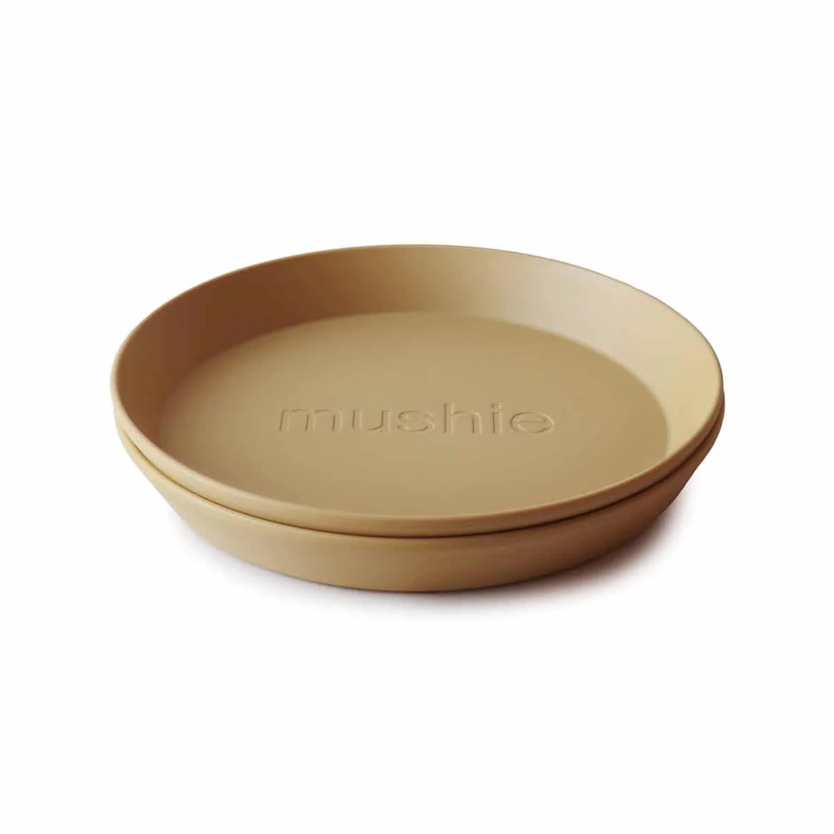 Mushie okrúhly tanier 2 ks Mustard