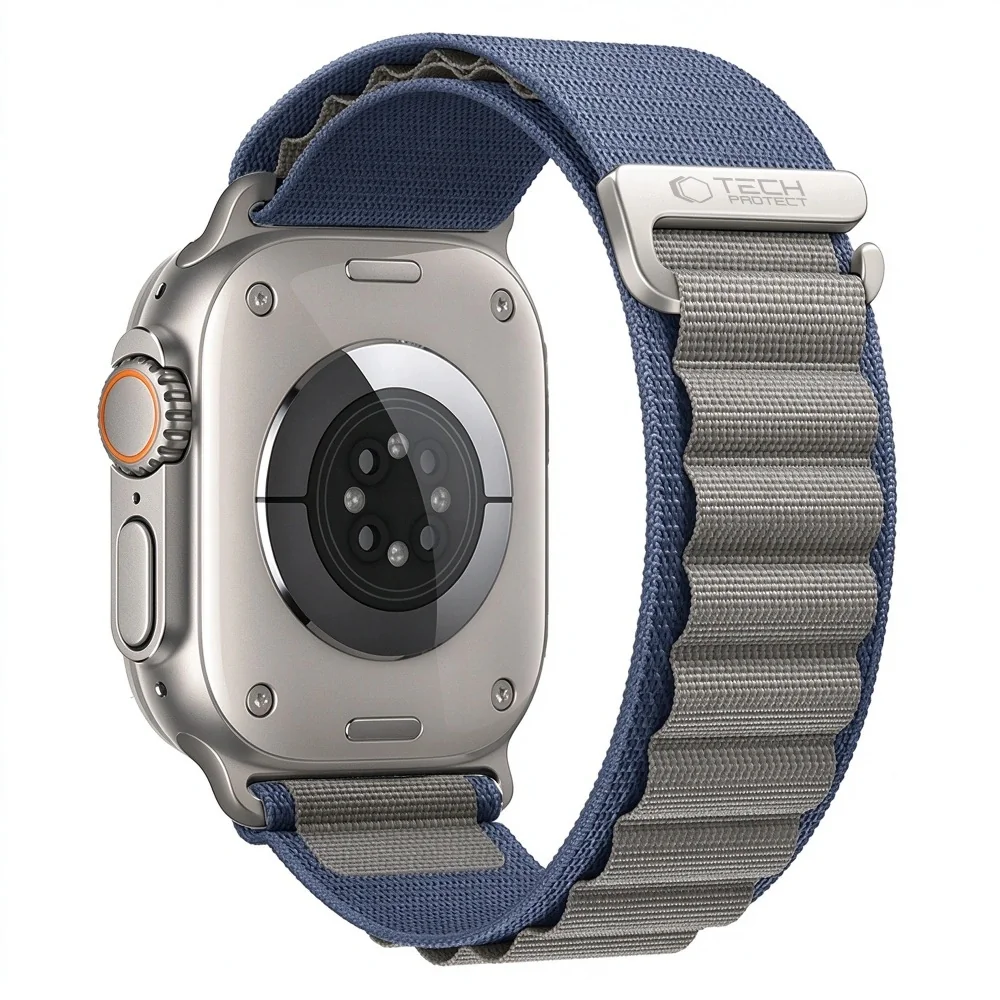 Tech-Protect Nylon Pro remienok na Apple Watch 44/45/46/49mm, navy / grey