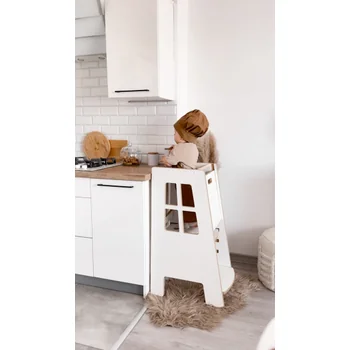 Učiaca veža montessori Safe extra biela