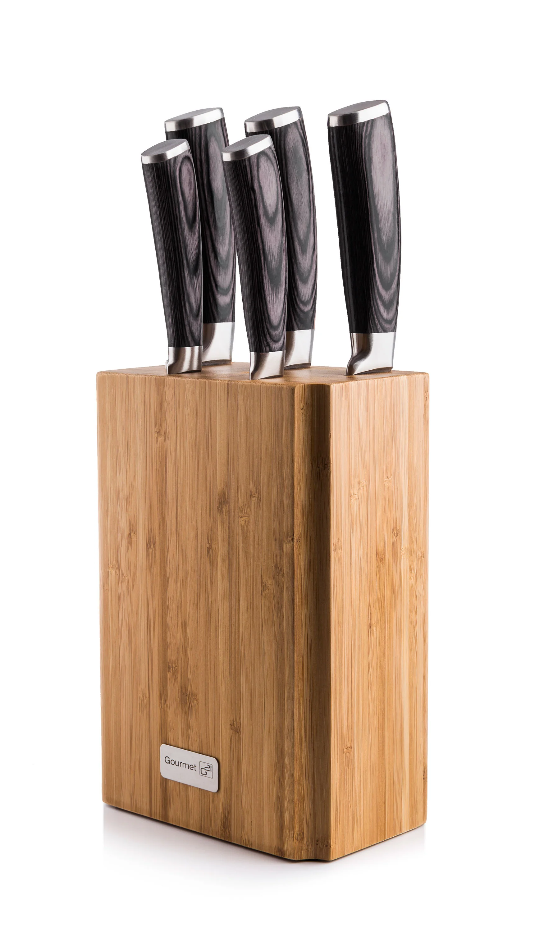 G21 Sada nožov Gourmet Stone 5 ks + bambusový blok Gourmet Stone 5 ks + bambusový blok G21-GMS-5BBB
