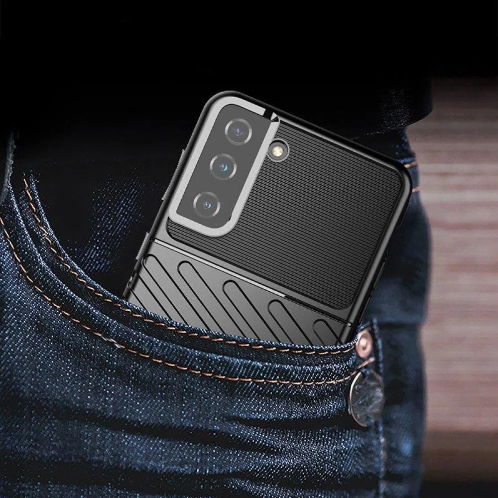 MG Thunder silikónový kryt na Samsung Galaxy S22 Plus, čierny
