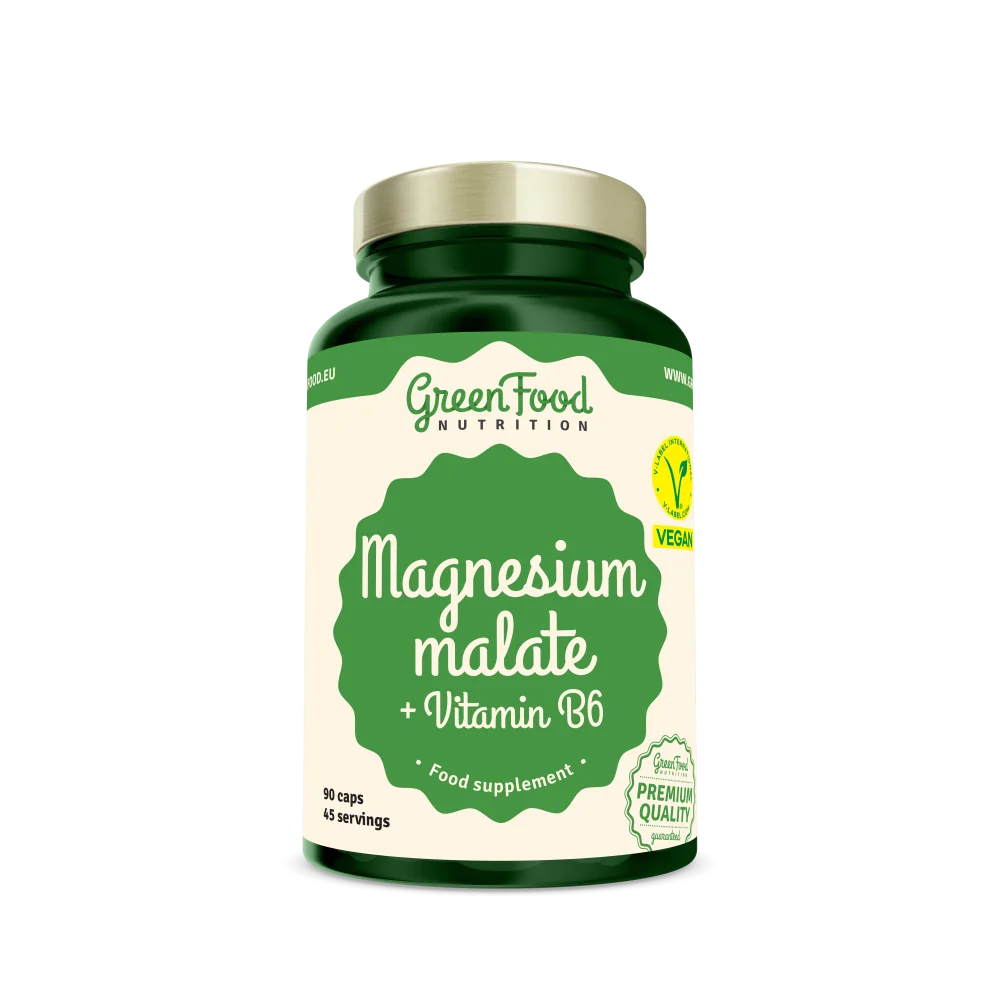 GreenFood Nutrition Magnesium Malate + Vitamin B6 90 cps
