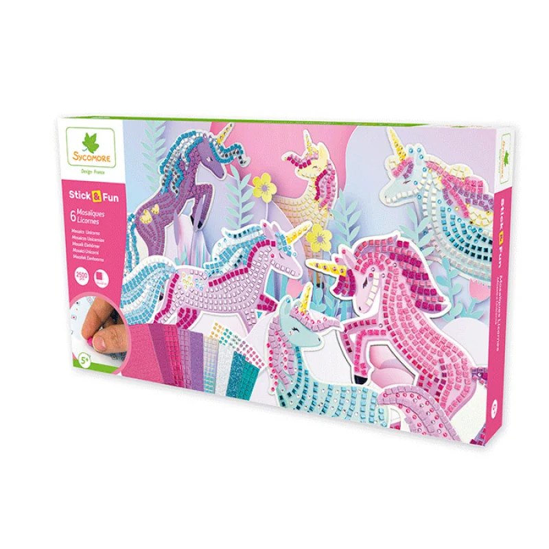 Stick & Fun - XXL kreatívna súprava - mozaika - jednorožce