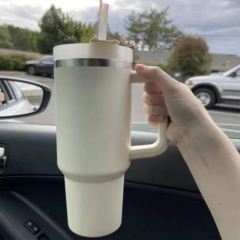 Livefy pohár so slamkou Happycup 1l, biely