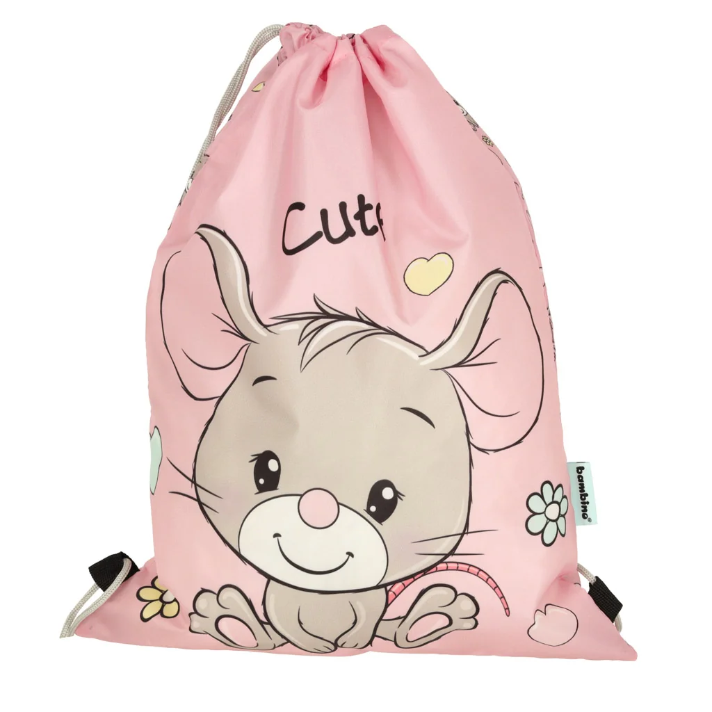 Vrecúško na prezuvky, Taška na topánky, Mouse motív