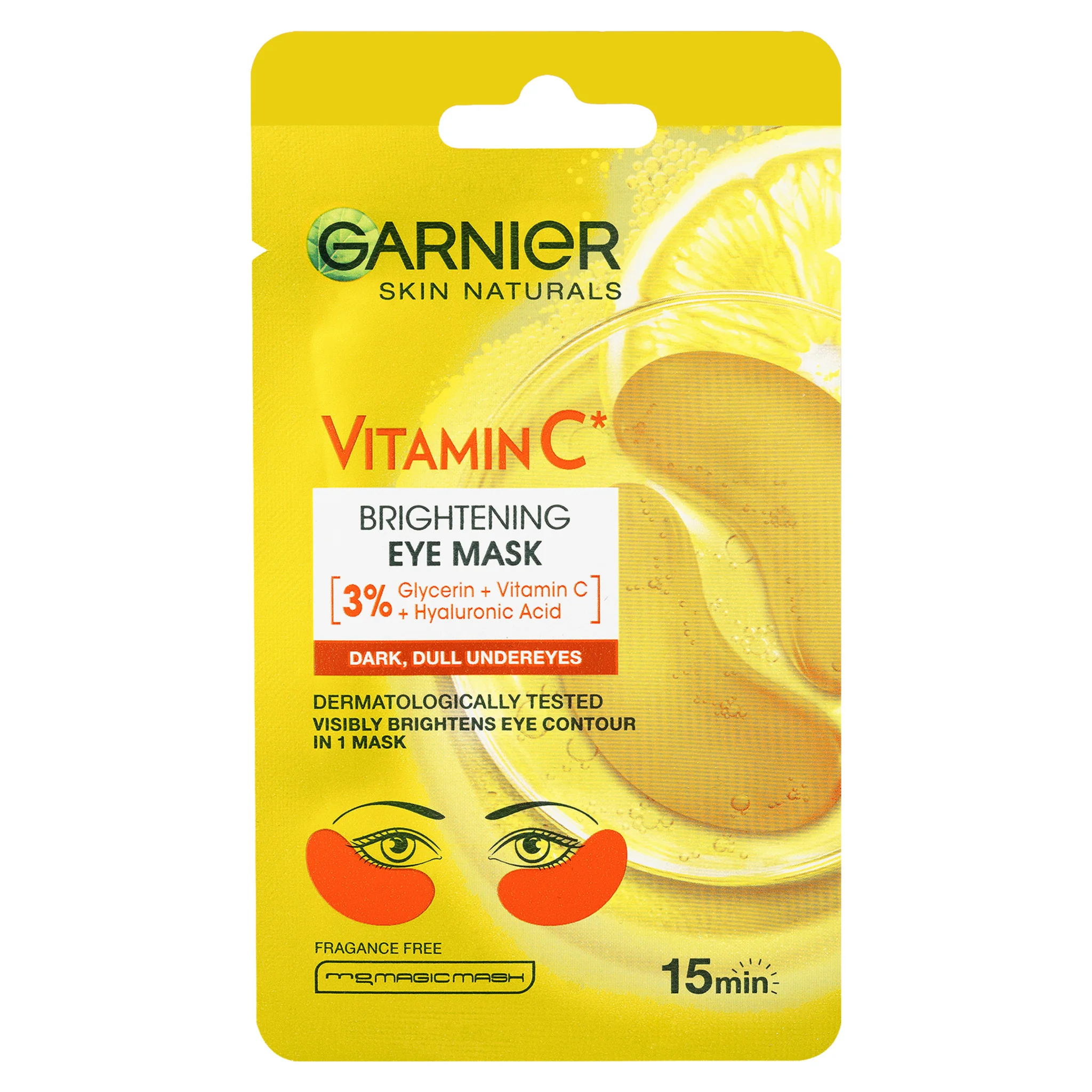 Garnier Skin Naturals očná maska na rozjasnenie očného okolia s vitamínom C 1×5 g, očná maska