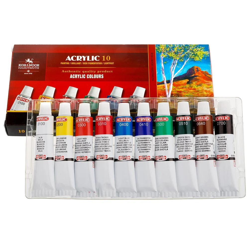 Súprava akrylových farieb 10 × 16 ml 10-dielny set