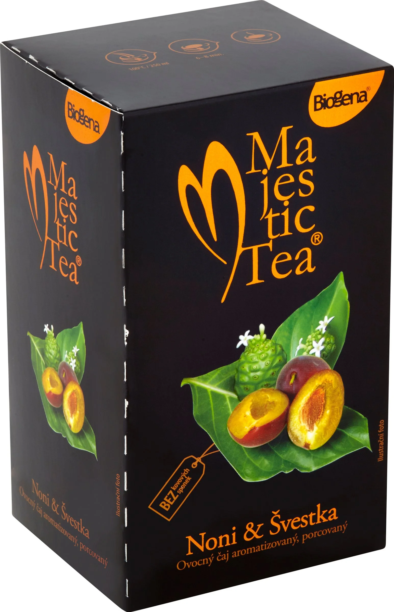 Biogena Majestic Tea Noni & Slivka 20×2,5 g, (50 g), ovocno-bylinná zmes