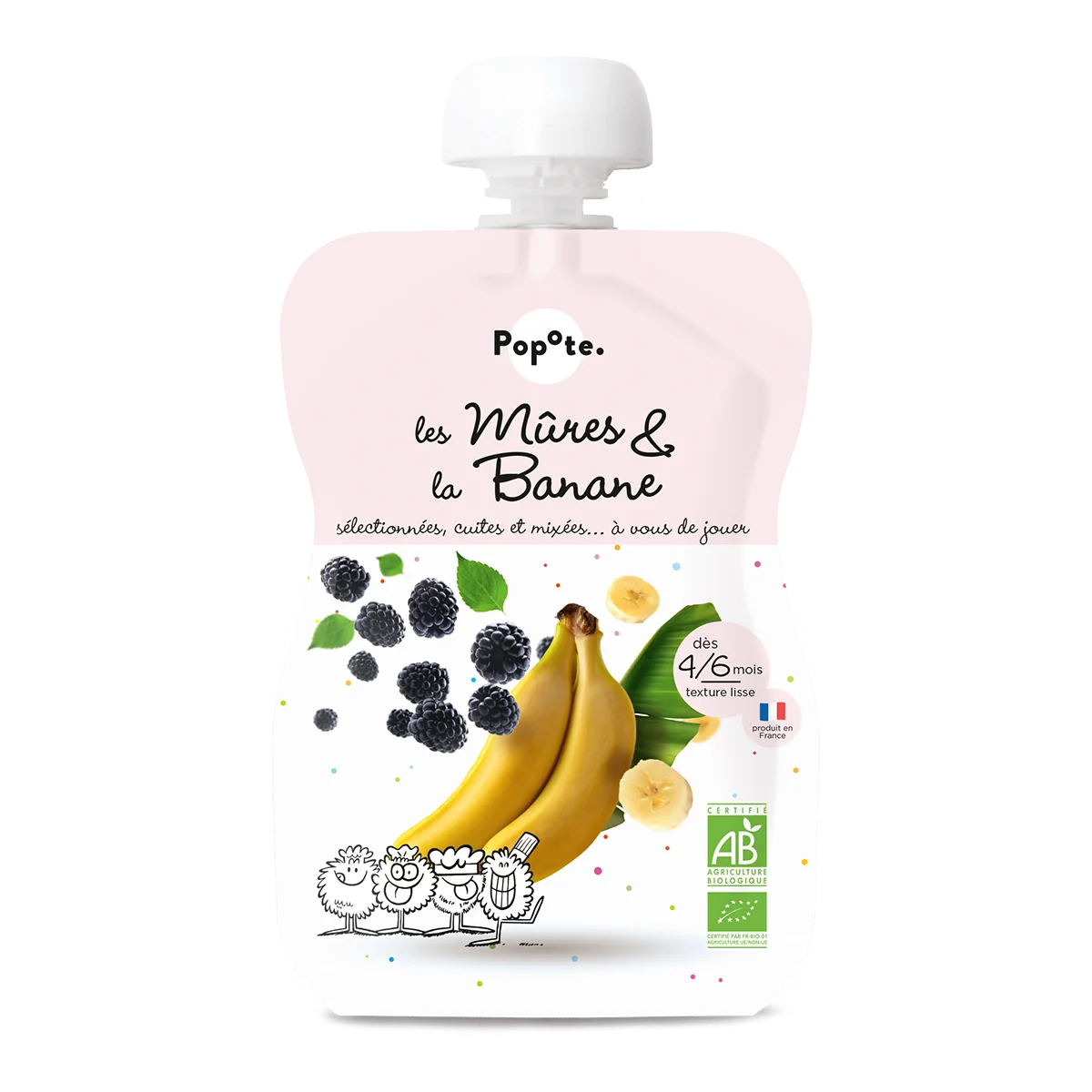 POPOTE kapsička BIO černice s banánom 120 g