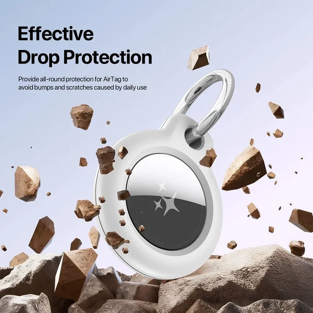 Dux Ducis Secure kryt na Apple AirTag 4ks, farebné Kovová karabína, odolný materiál