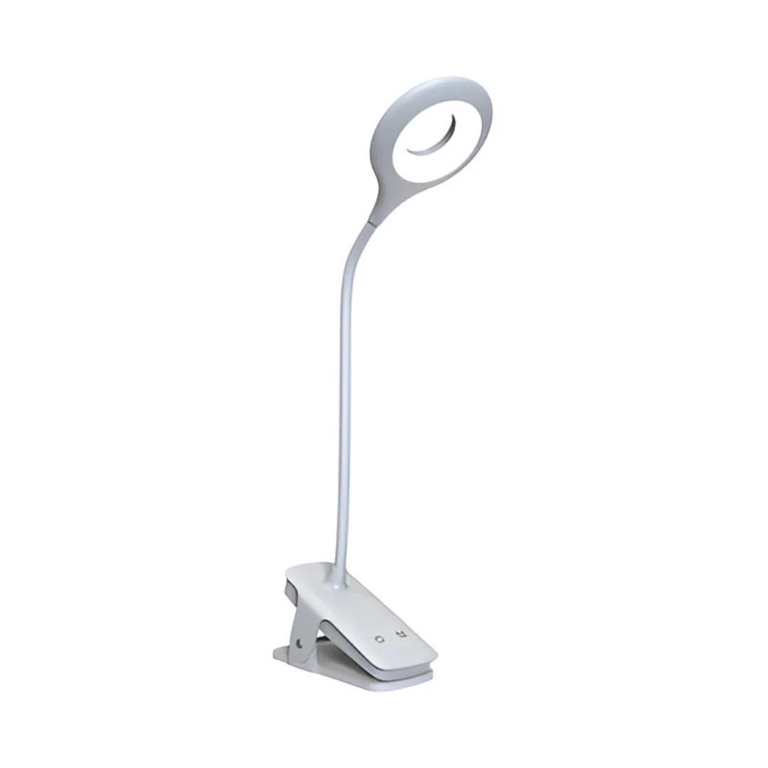 Livefy Reading LED lampa s klipom + kábel USB-C, biela