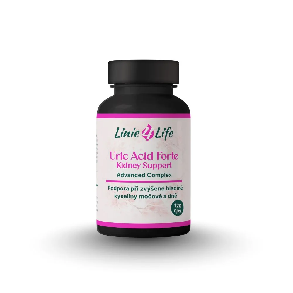 Linie4Life URIC ACID FORTE 120 kapsúl Pri vysokej hladine kyseliny močovej, pri dne