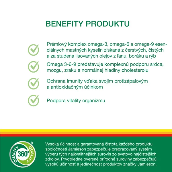 JAMIESON OMEGA 3-6-9 1×200 tbl, výživový doplnok