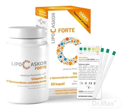 LIPO C ASKOR FORTE 1×1 set, výživový doplnok 60 cps + darček