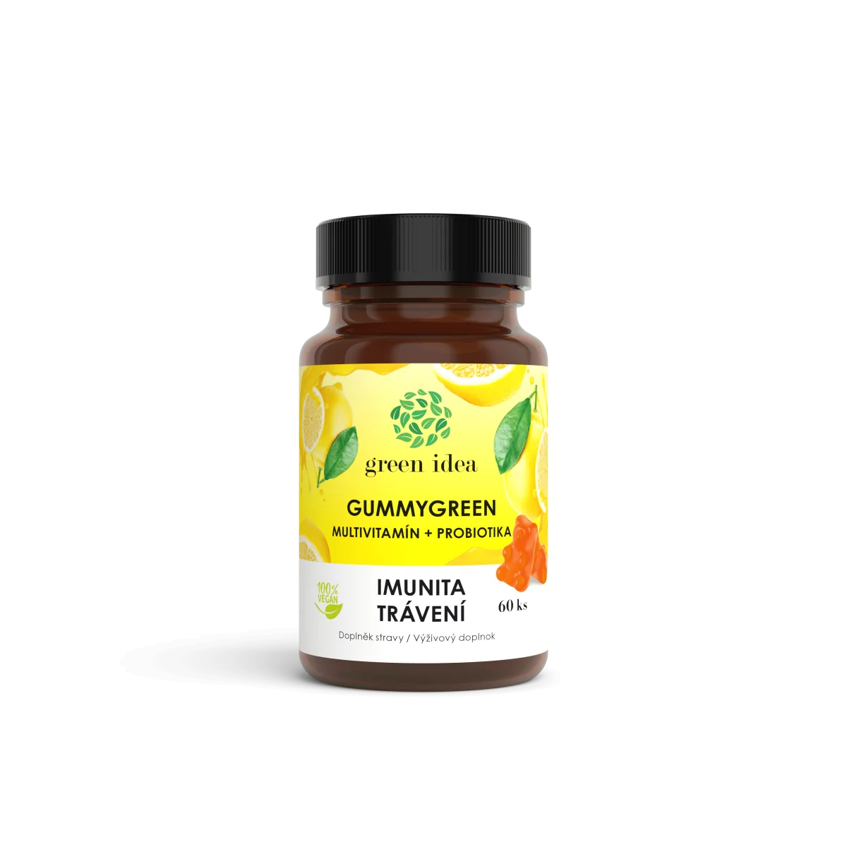 Gummygreen - Multivitamín + probiotiká 60 ks - Green idea
