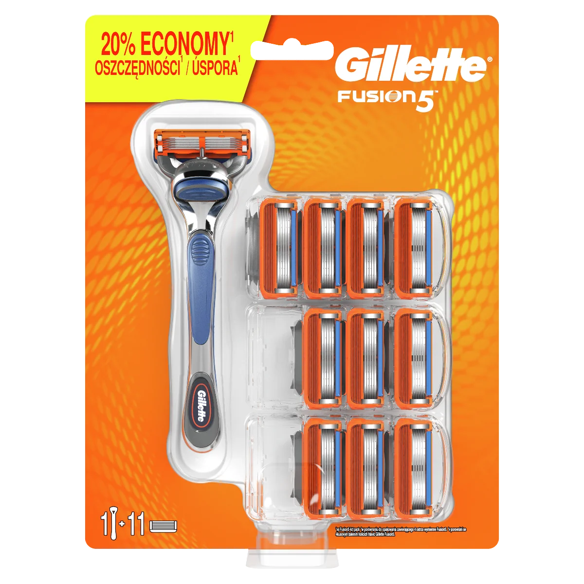 Gillette Fusion Special Pack Strojcek + 11nh 1×1 ks, holiaci strojček