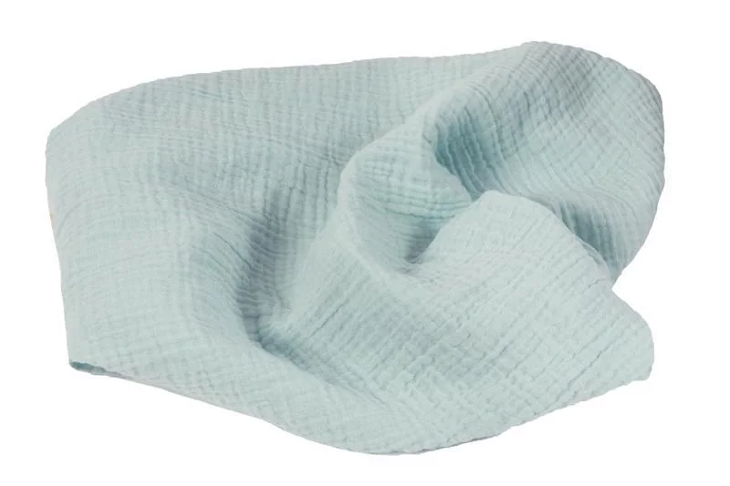BABYMATEX Prikrývka bavlnená Muslin svetlo tyrkysová 120x80 cm 1×1 ks, dvojvrstvová