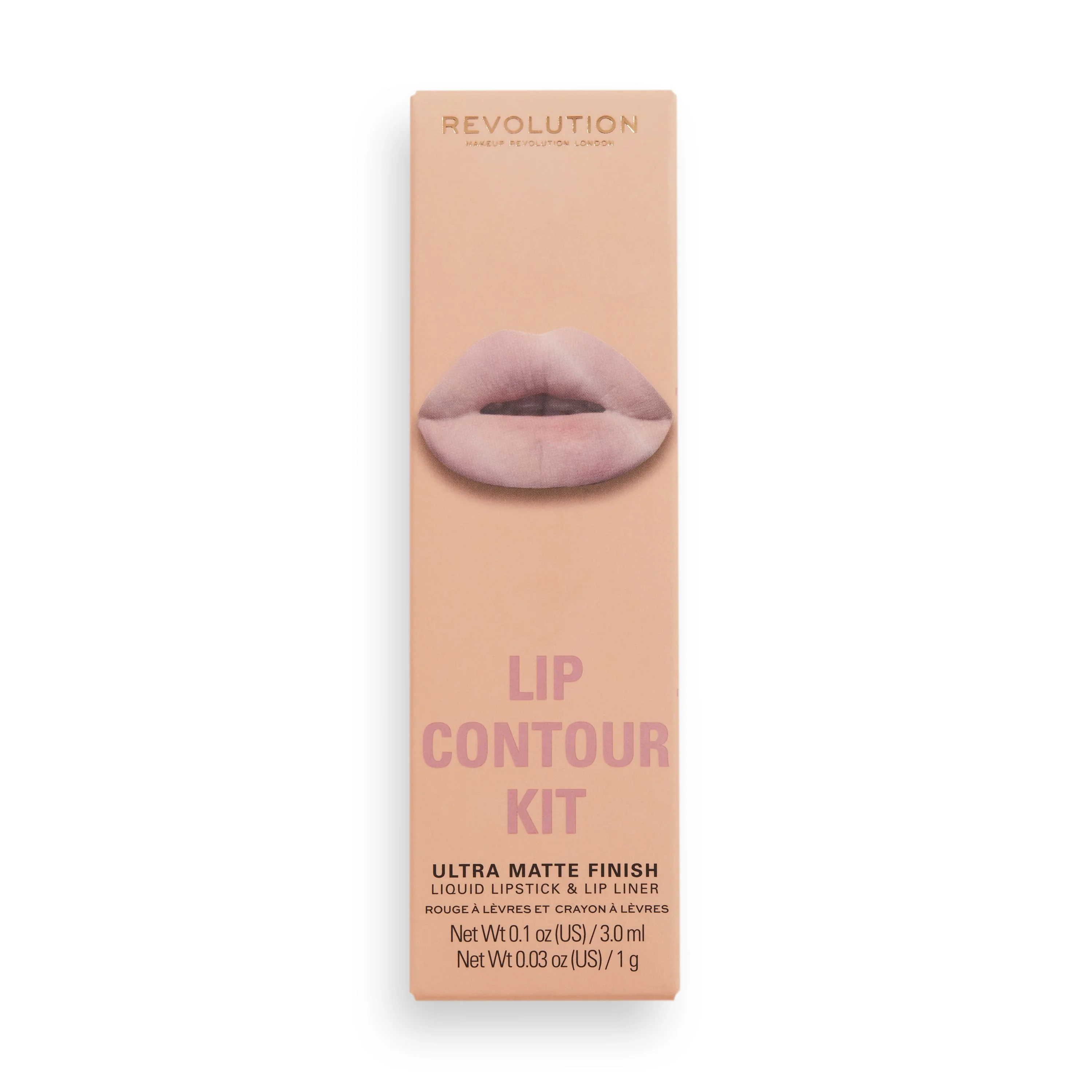 Revolution Lip Contour Kit Stunner súprava na pery 1×1 set, matný tekutý rúž a ceruzka