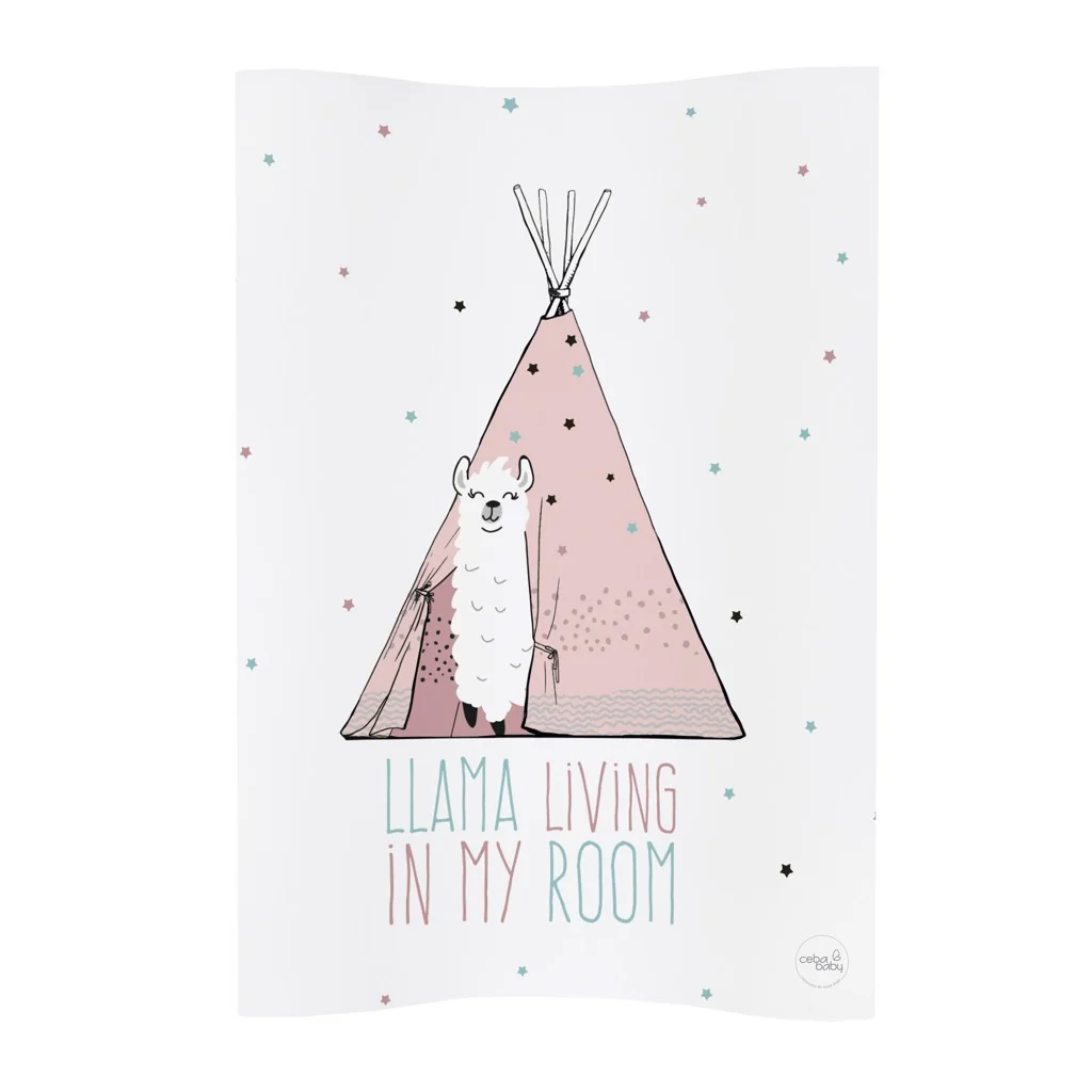 CEBA Podložka prebaľovacia 2-hranná mäkká COSY (50x70) Lolly Polly Lama 1×1 ks