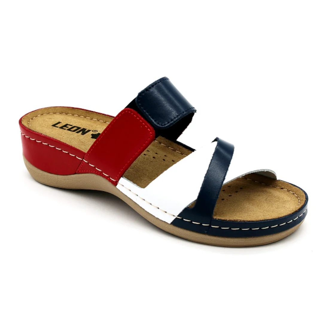 Leon 909 Dámska zdravotná celokožená obuv s prackou 38 - 24cm, biela, 4,5 cm