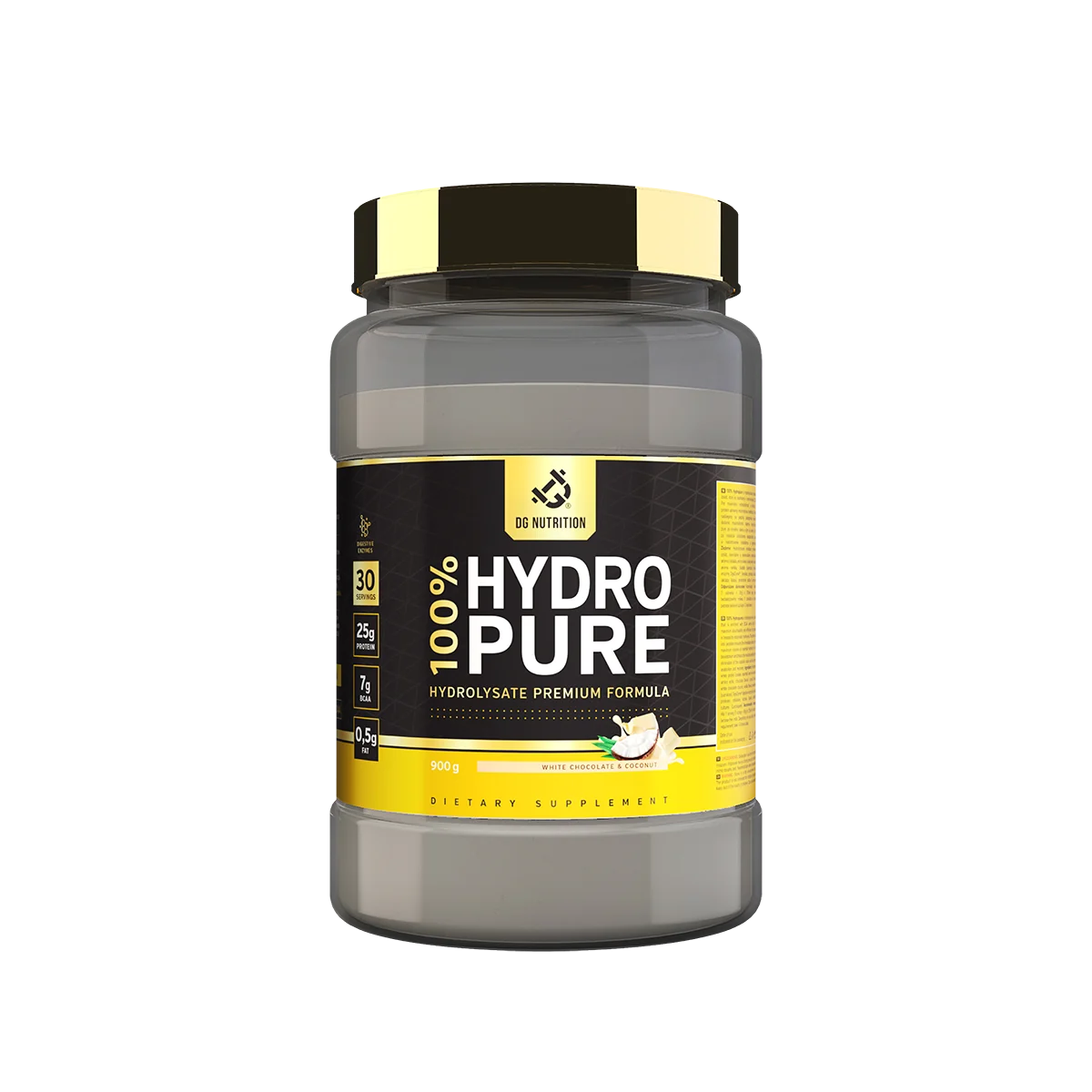 100% Hydropure Premium Biela čokoláda & Kokos 900 g