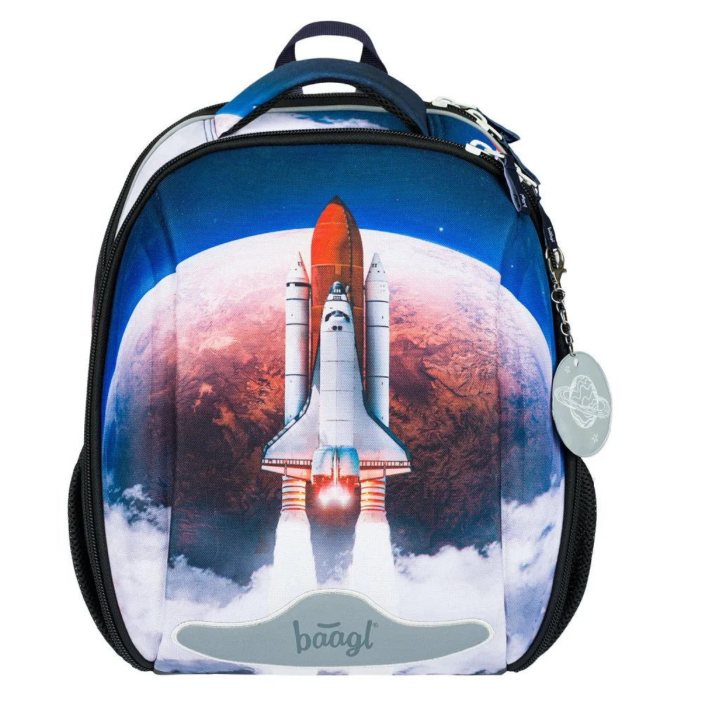 Baagl Školská aktovka Shelly Space Shuttle Ergonomická, modrá