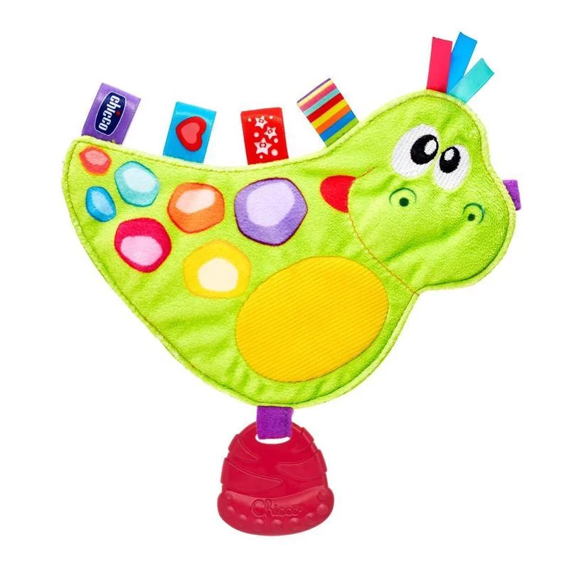 CHICCO Hryzačka dečka Dinosaurus 3m+ 1×1 ks, dečka na hryzenie