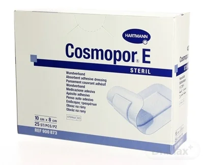 Hartmann Cosmopor E Steril 1×25 ks, obväz na rany sterilný (10 x 8 cm)