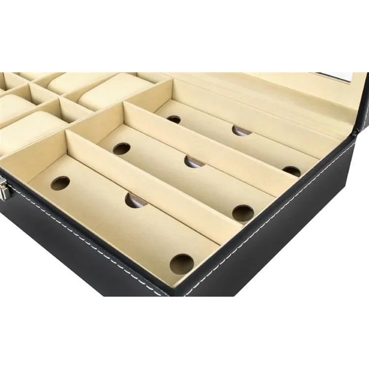 MG Organizer box na hodinky a okuliare, čierny