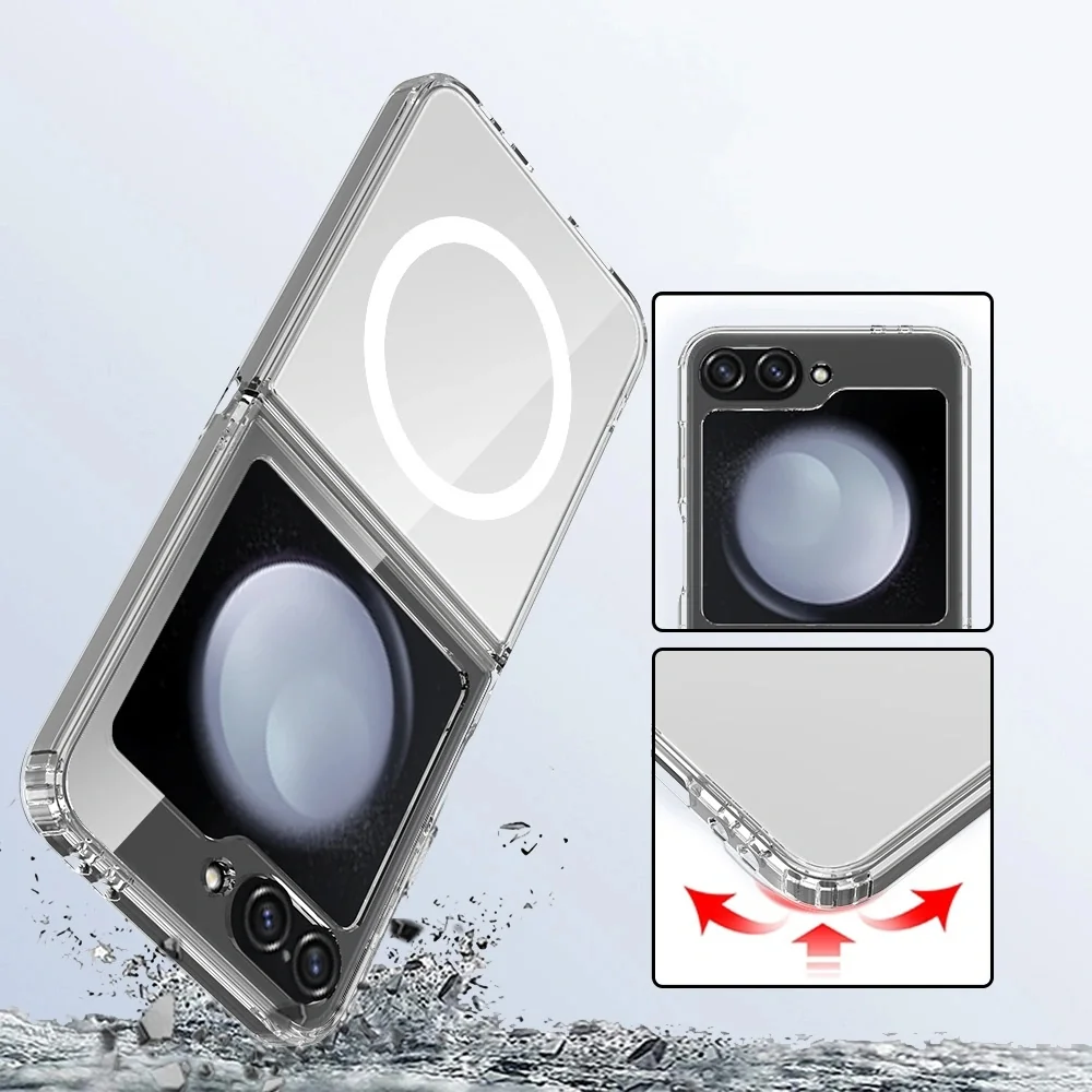 Tech-Protect FlexAir Hybrid MagSafe kryt na Samsung Galaxy Z Flip 6 / 7 FE, priesvitný 7 FE, priesvitný