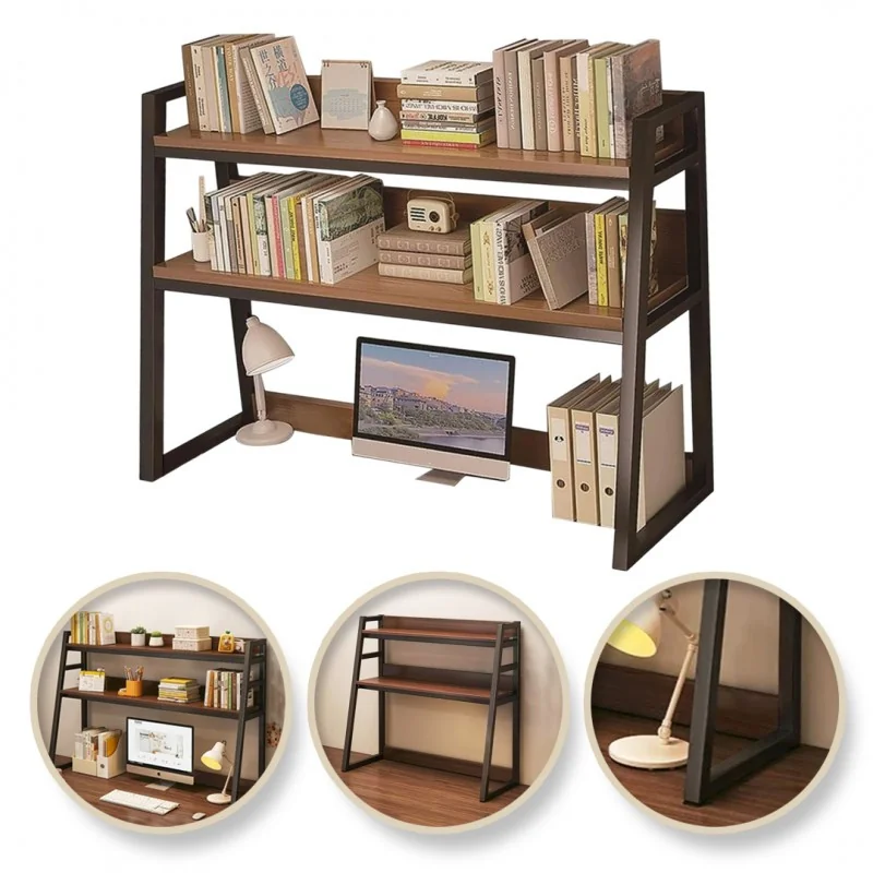 Livefy polica na stôl Shelfy 95x32x90cm, čierna