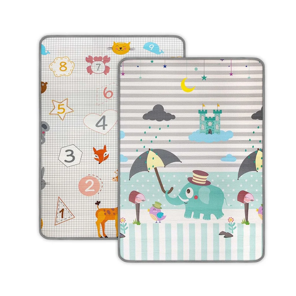 Obojstranná penová podložka Milly Mally Kinder  Digits and Elephant