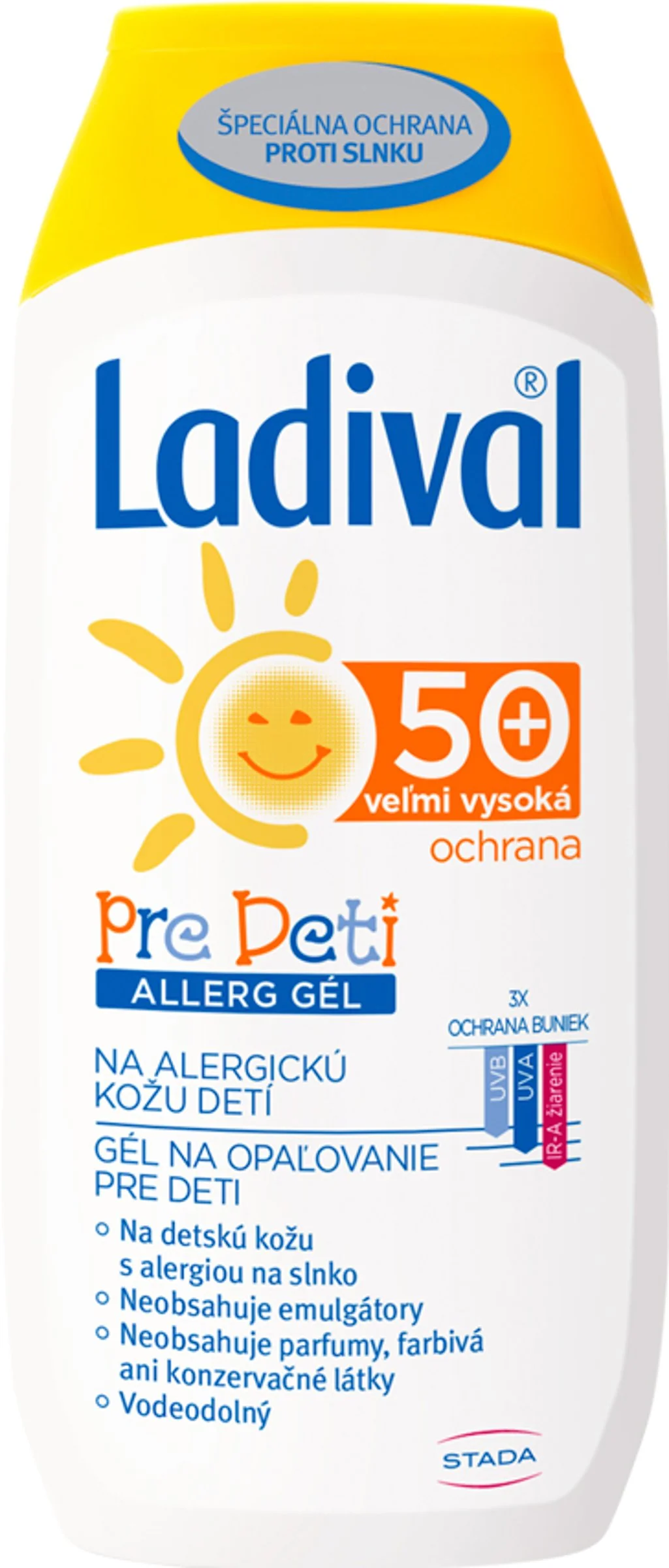 LADIVAL KIND ALLERG SPF50+ gél 1×200 ml, opaľovací krém pre deti na alergickú pokožku