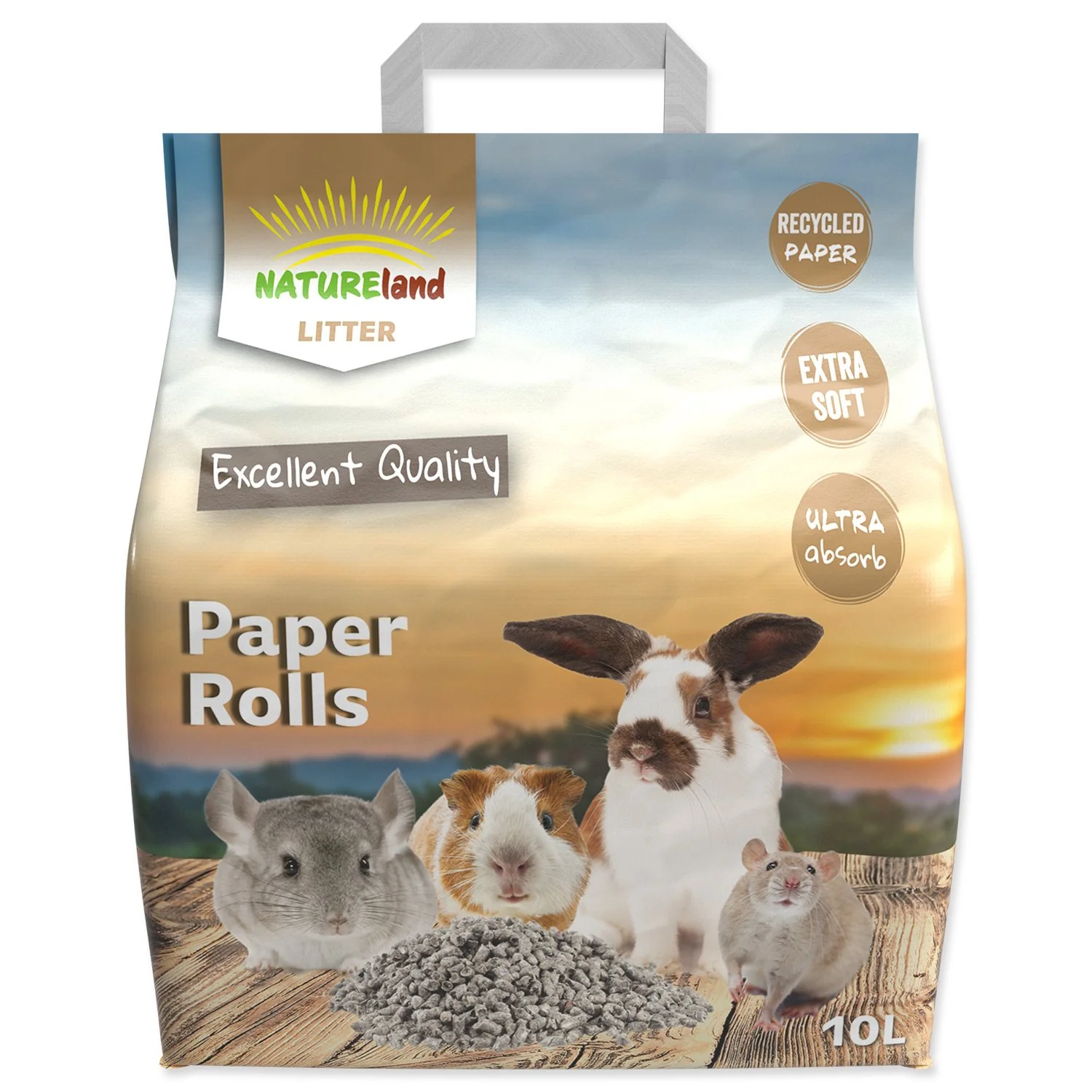 Podstielka Nature Land Paper Rolls 10L