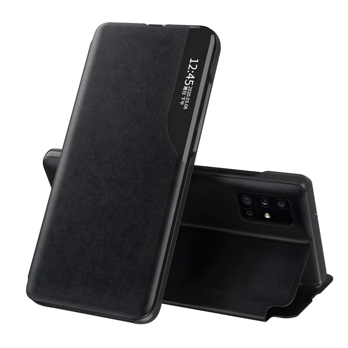 Elegantné knižkové puzdro View Case - Čierna pre Samsung Galaxy S23 FE