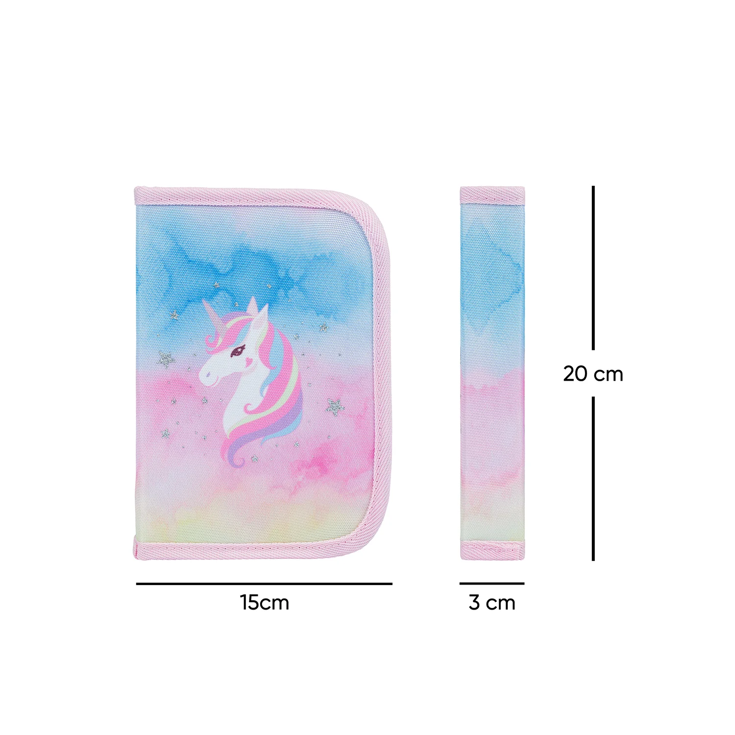Baagl školský peračník jednoposchodový Rainbow Unicorn