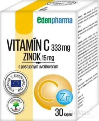 EDENPharma VITAMÍN C + ZINOK 1×30 cps, výživový doplnok