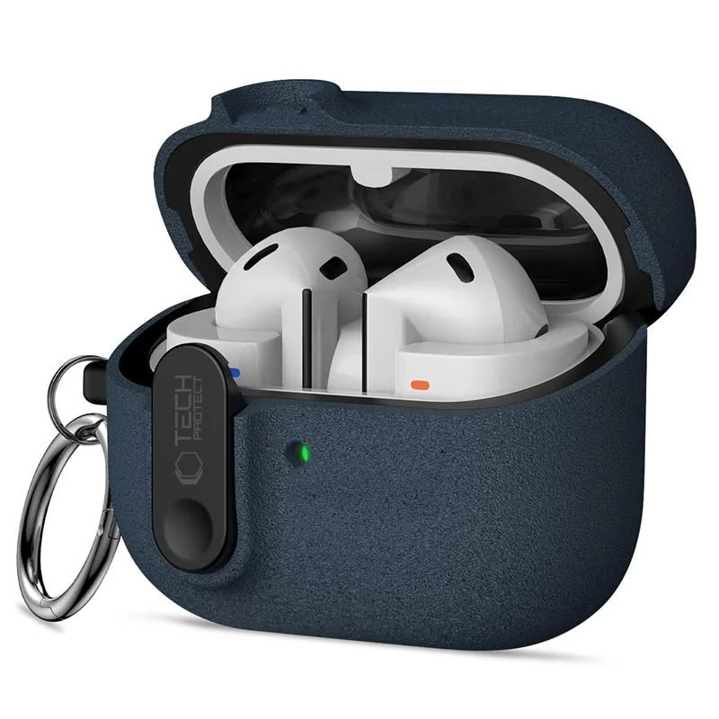 Tech-Protect Slim Hook puzdro na Samsung Galaxy Buds 3 / 3 FE / 3 Pro, modré modré