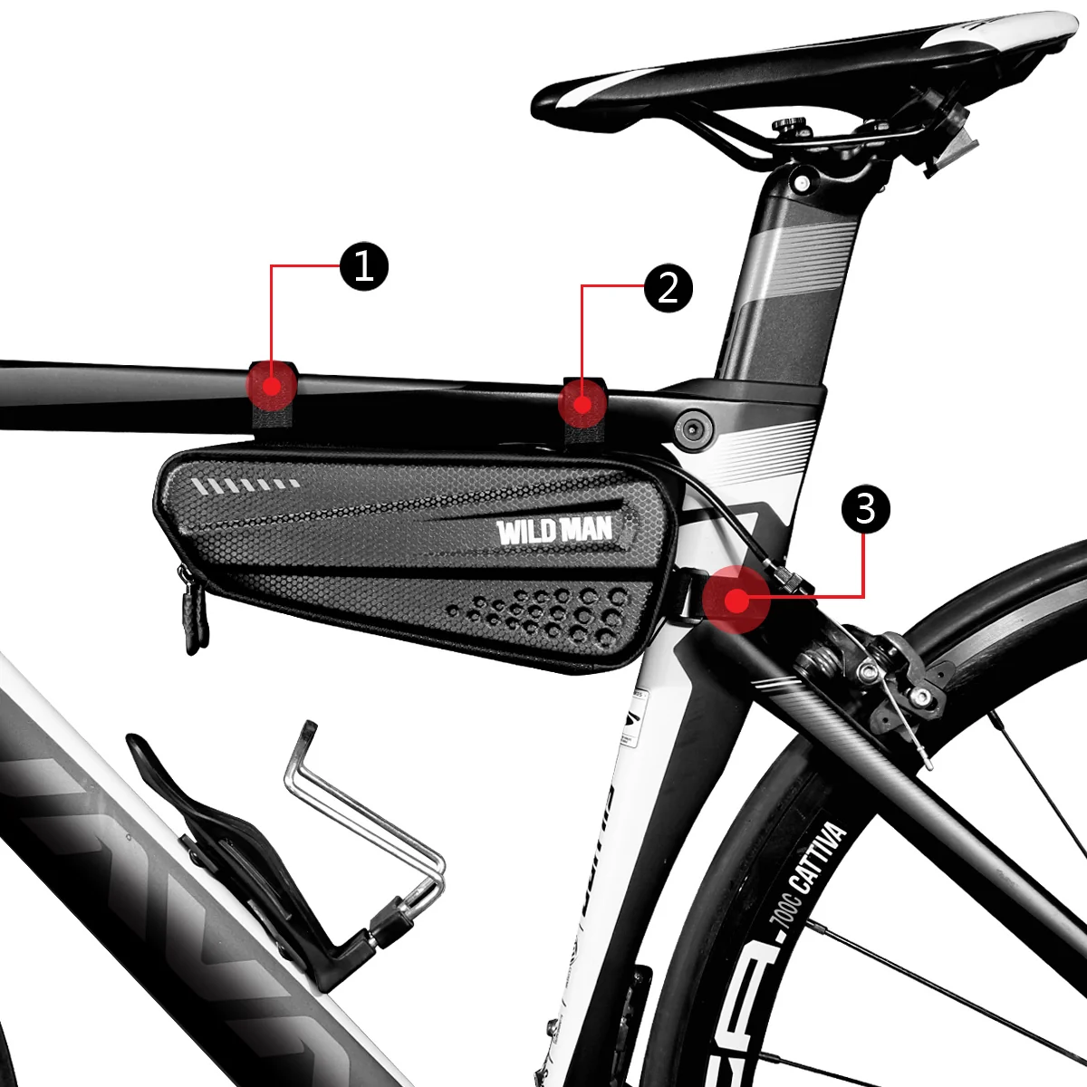 Wild Man ES4 cyklistická taška 1.2L, čierna
