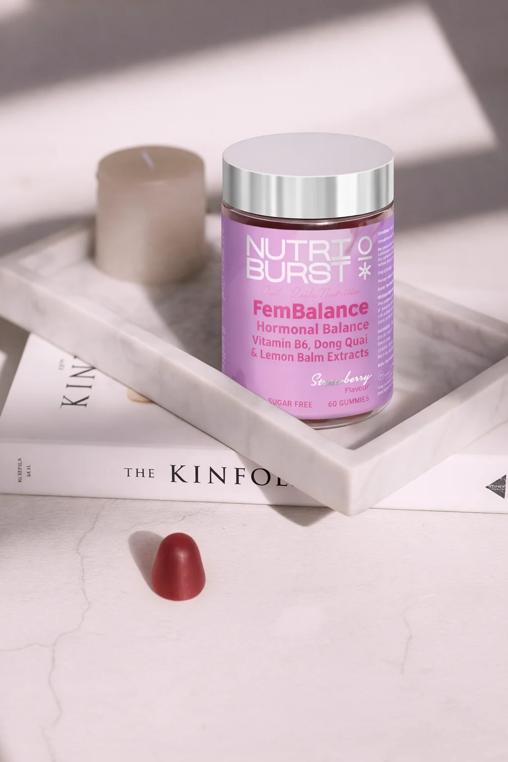 Nutriburst FemBalance gummies pre ženy jahoda 60ks