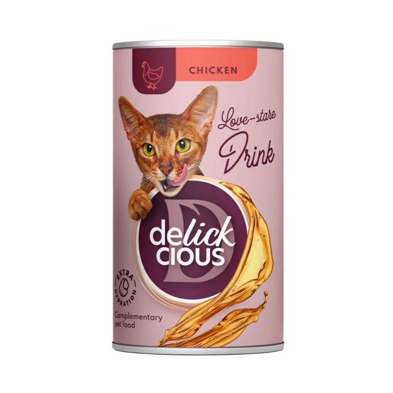DELICKCIOUS™ nápoj s kuracím mäsom. Doplnkové krmivo pre mačky, 140 g (1582)