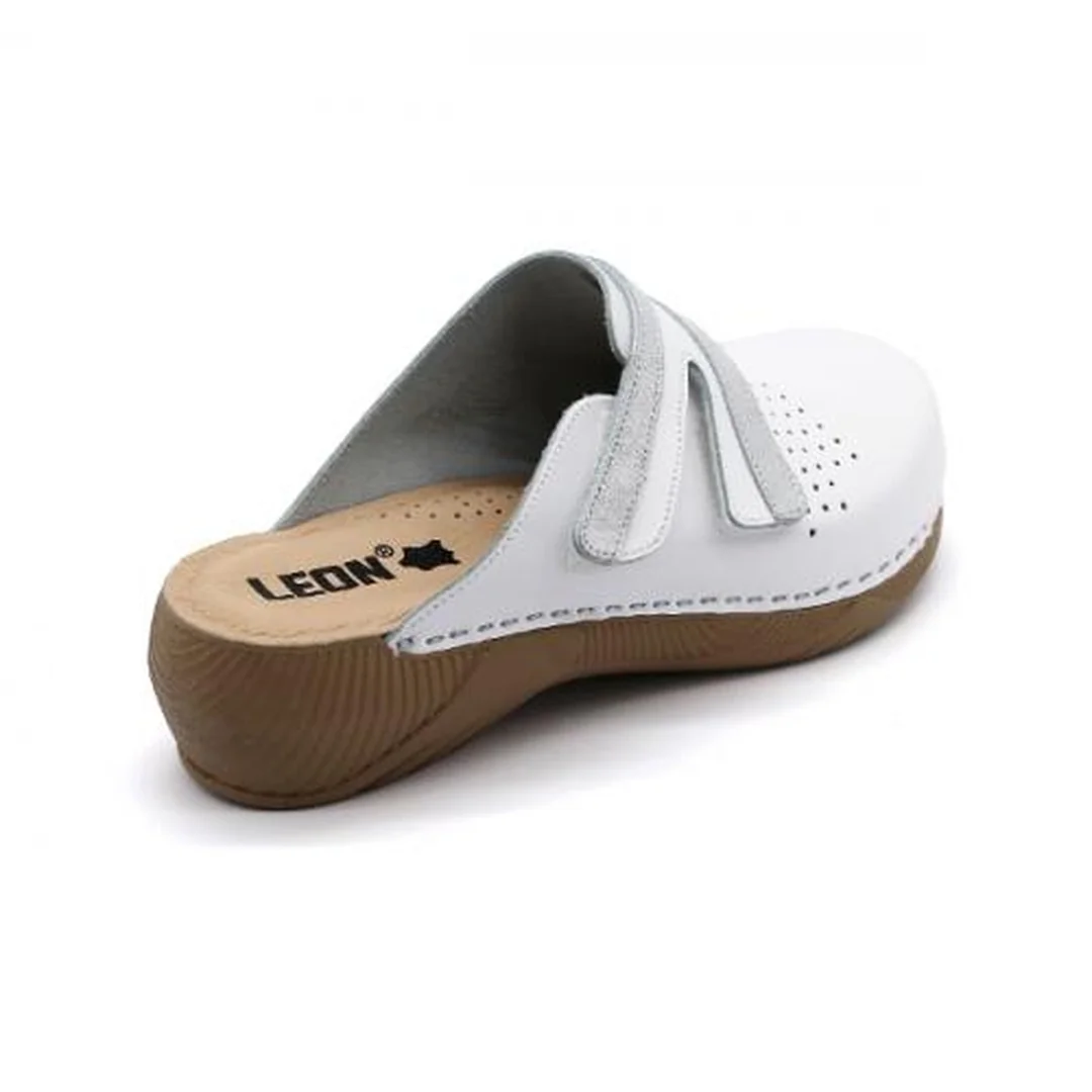 Leon 3200 Dámska pracovná zdravotná celokožená obuv 39 - 25cm, perla, 4,5 cm