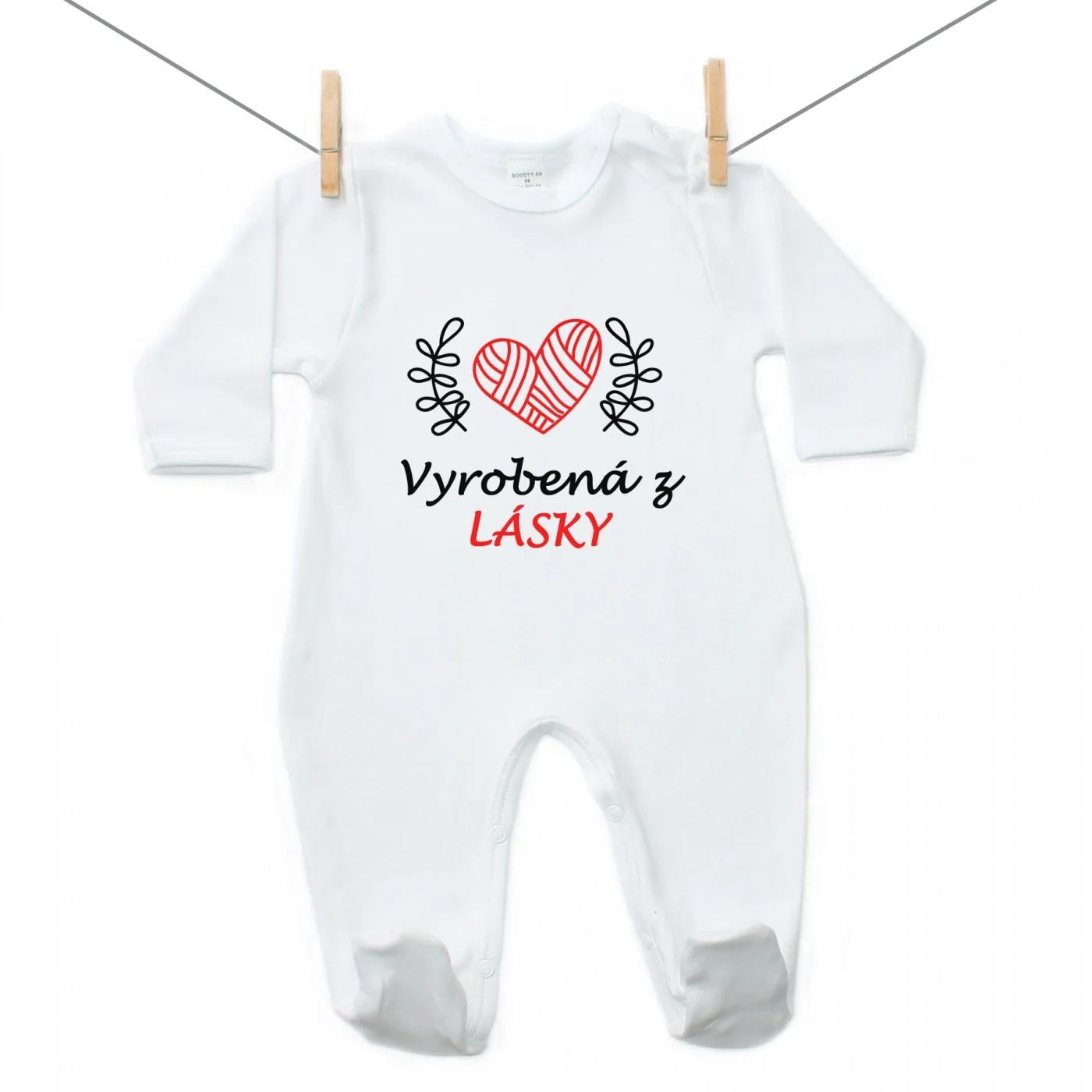 Boodyy Overal Vyrobená z lásky Veľkosť: 68