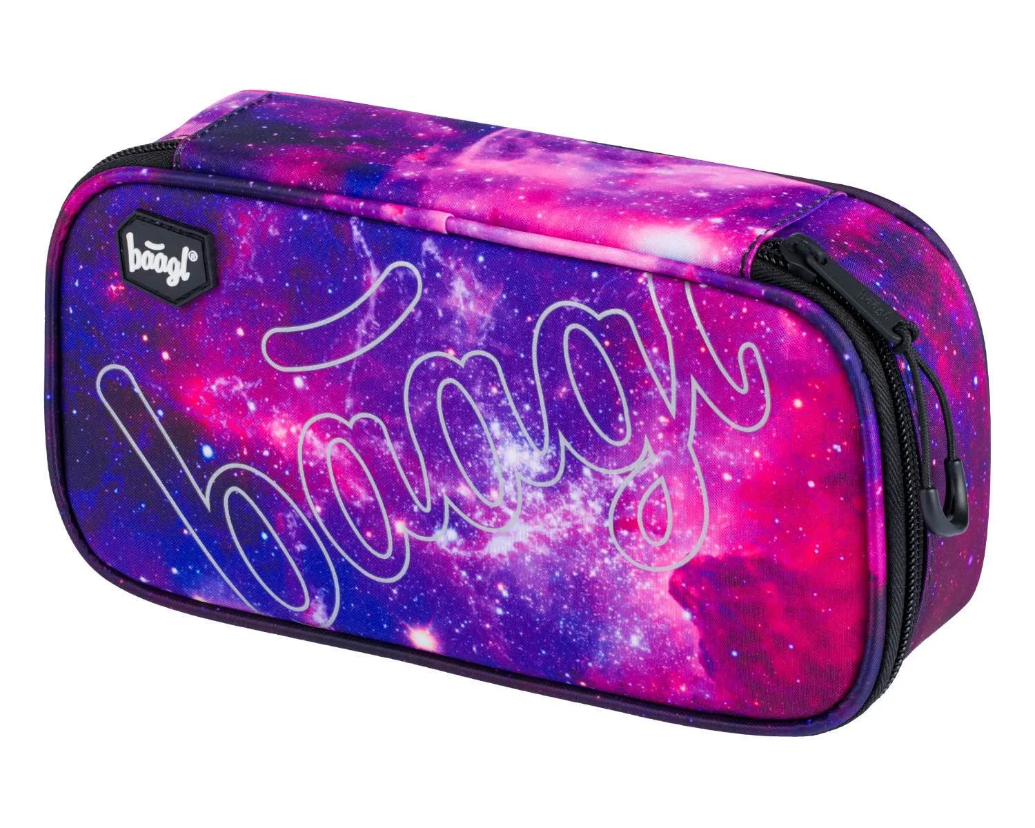 Baagl školský peračník etui Skate Galaxy fialovo-ružový modro-čierny